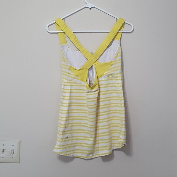 Lululemon Crisscross Yellow StripeTank Top - Picture 9 of 9
